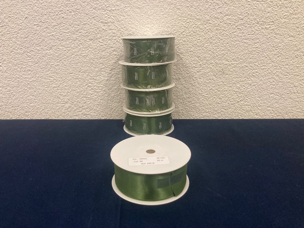 Morex Dekoband Mit Draht - 3,8 Cm X 45,7 M, Rot/Grün, Aus Polyester - Für Weihnachtsdeko & Bastelprojekte