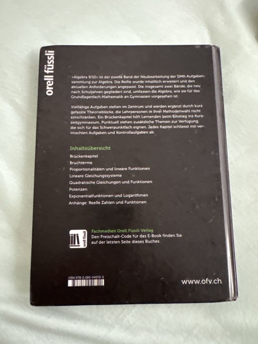 Bücher: DMK Algebra Aufgaben 9/10 – Gebraucht aus Ettiswil von Fluhu2005 1
