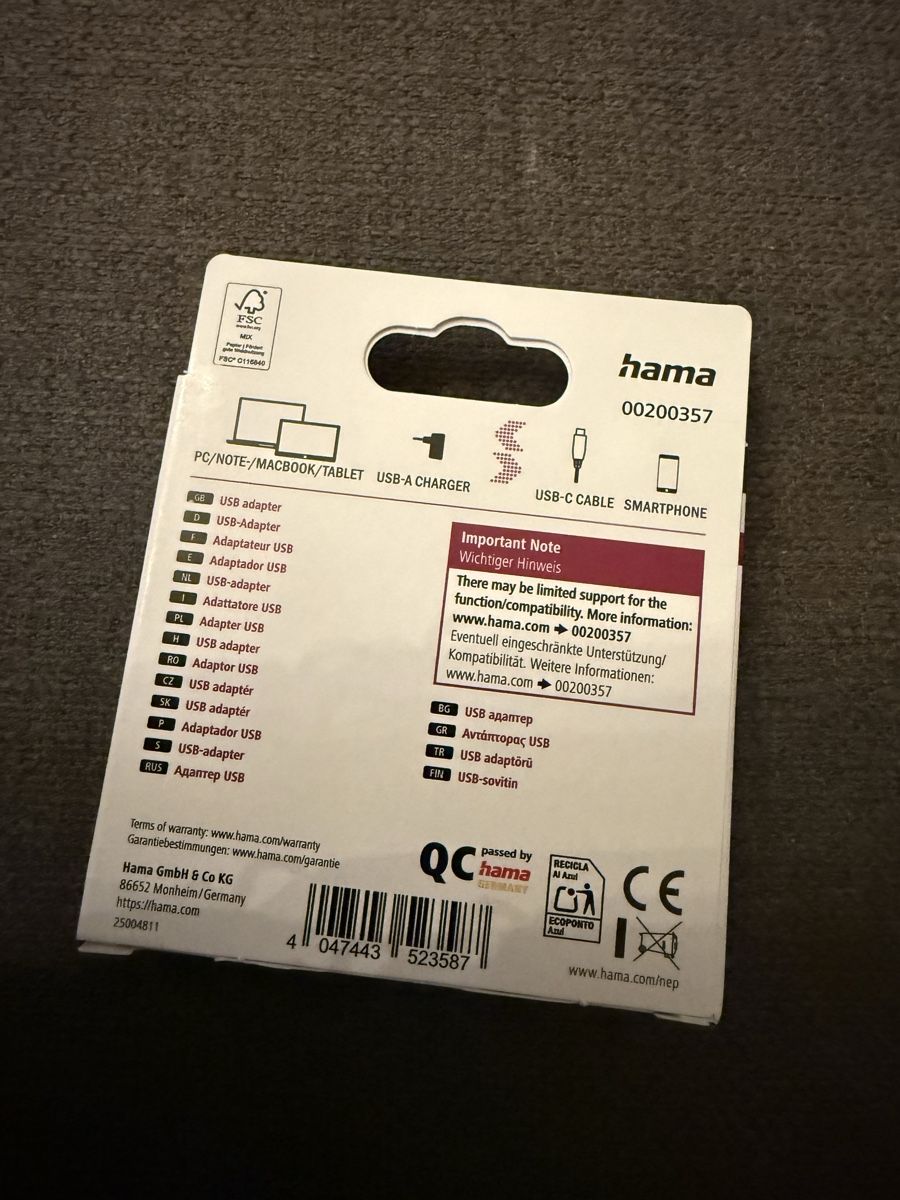 Unità & Adattatore: Adattatore Hama da USB-A a USB-C – Nuovo e nell'imballaggio originale da Chiasso venduto da pri_yp8y 1