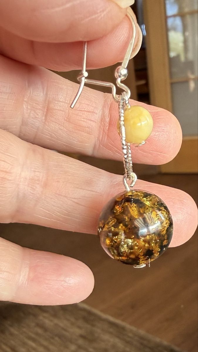 Orecchini pendenti & Orecchini a lobo: Elegante Ohrhänger mit Bernstein – Nuovo e nell'imballaggio originale da Ebikon venduto da elischka 4
