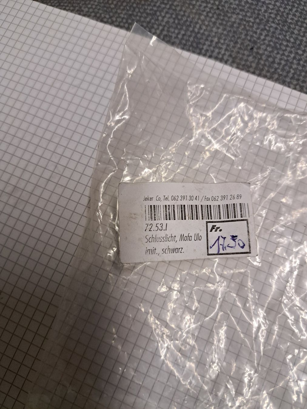 Scheinwerfer: Mofa Rücklicht – Neu und originalverpackt aus Boswil von Mriesen 3