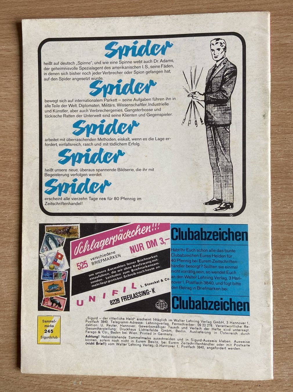 Fumetti: Estrich-Fund Comic Hefte Sigurd Der Ritterliche Held – Usato da Böckten venduto da Hansi36 3