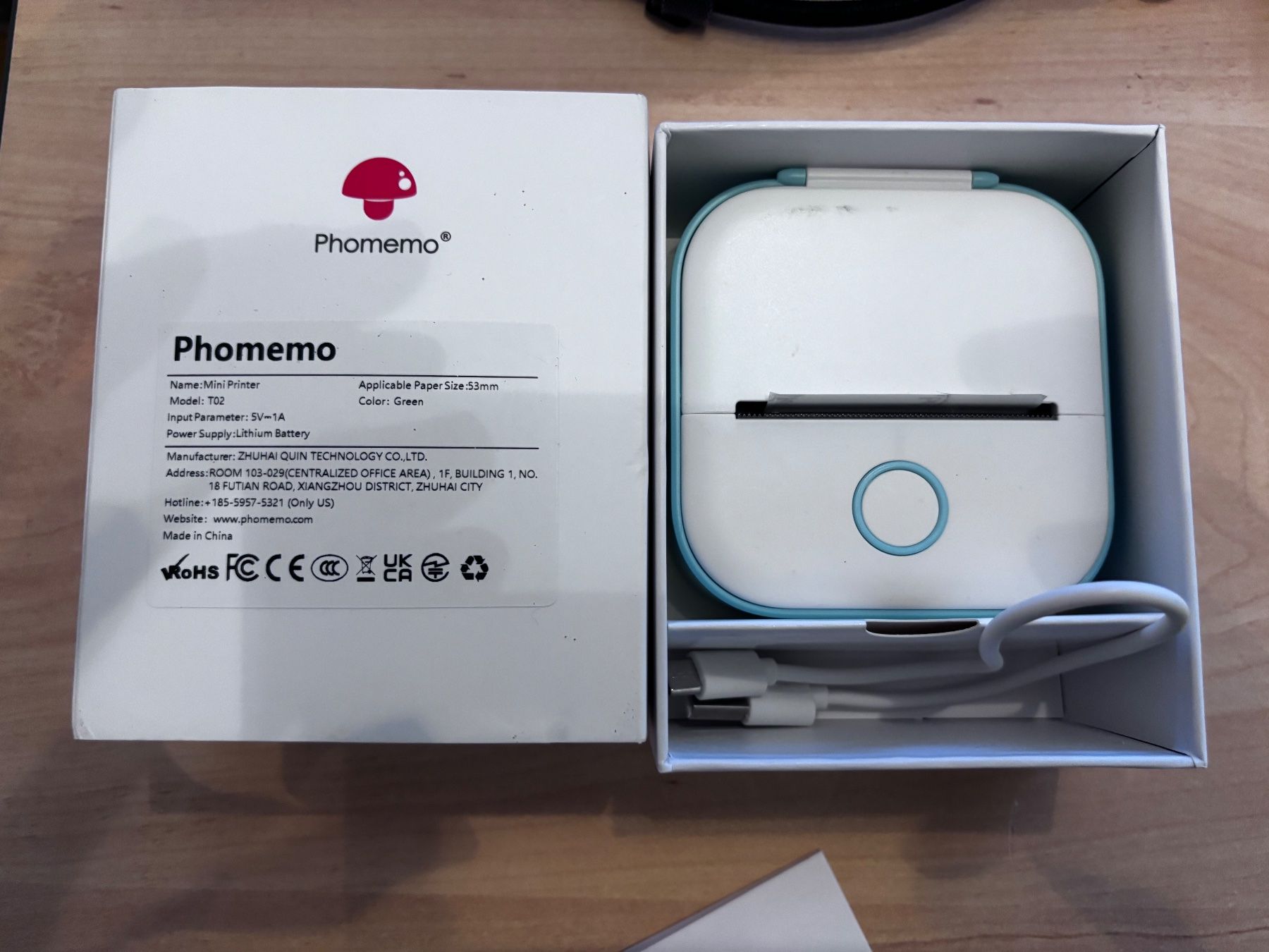 Stampanti: Phomemo Mini Drucker T02 grün gebraucht mit Kabel – Usato da Obfelden venduto da pagimu0 1