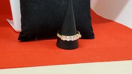 Ring mit 5 weissen Steinen Gr. 59