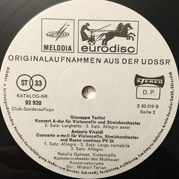 Schallplatten: Cellokonzerte (LP, Boccherini/Tartini/Vivaldi) – Gebraucht aus Grüningen von azulamarillo_vinyl 3