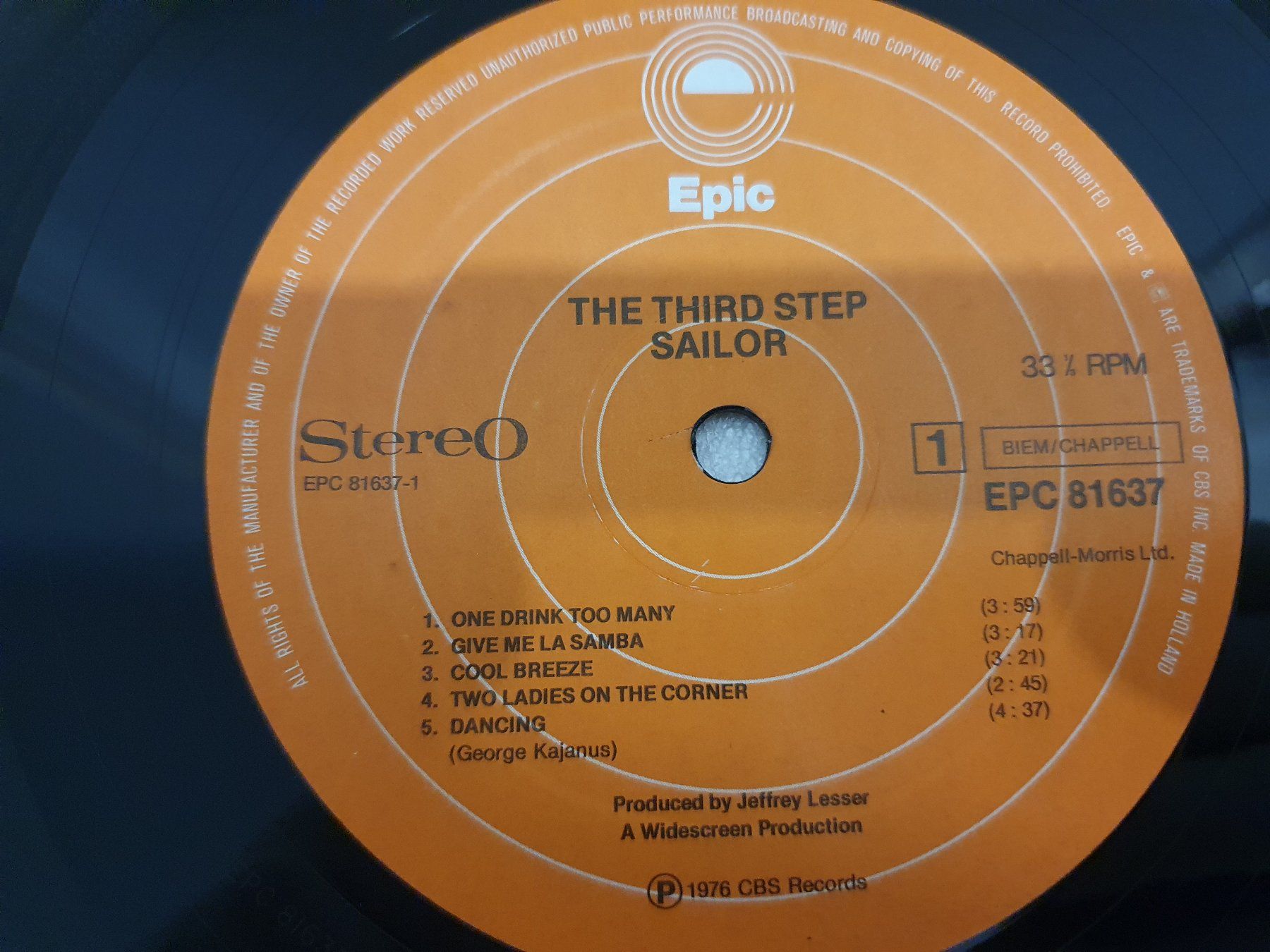 Dischi in vinile: Sailor – The Third Step – Usato da Uster venduto da Vinyl-Leidenschaft 5