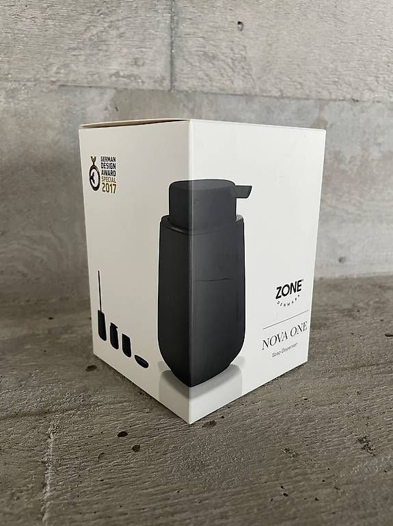 Portasapone: NEU! Zone Denmark Nova One Seifenspender schwarz – Nuovo e nell'imballaggio originale da Flims Dorf venduto da HB450 1