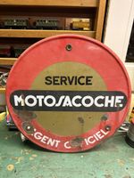 Antique et originale plaque moto ancienne Motosacoche.