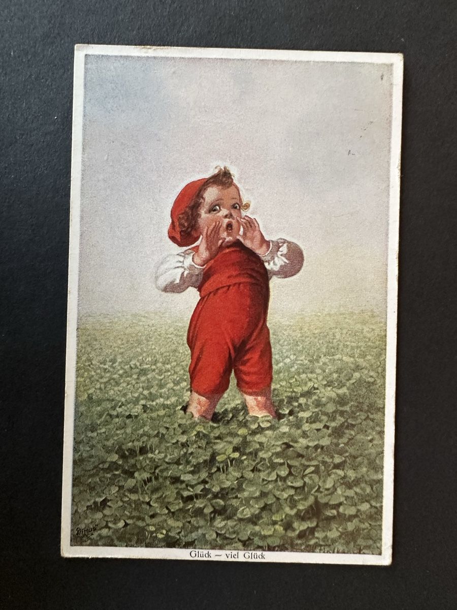 Ansichtskarten: AK Kind auf Kleefeld 1929 – Gebraucht aus Schmitten / FR von Samsara169