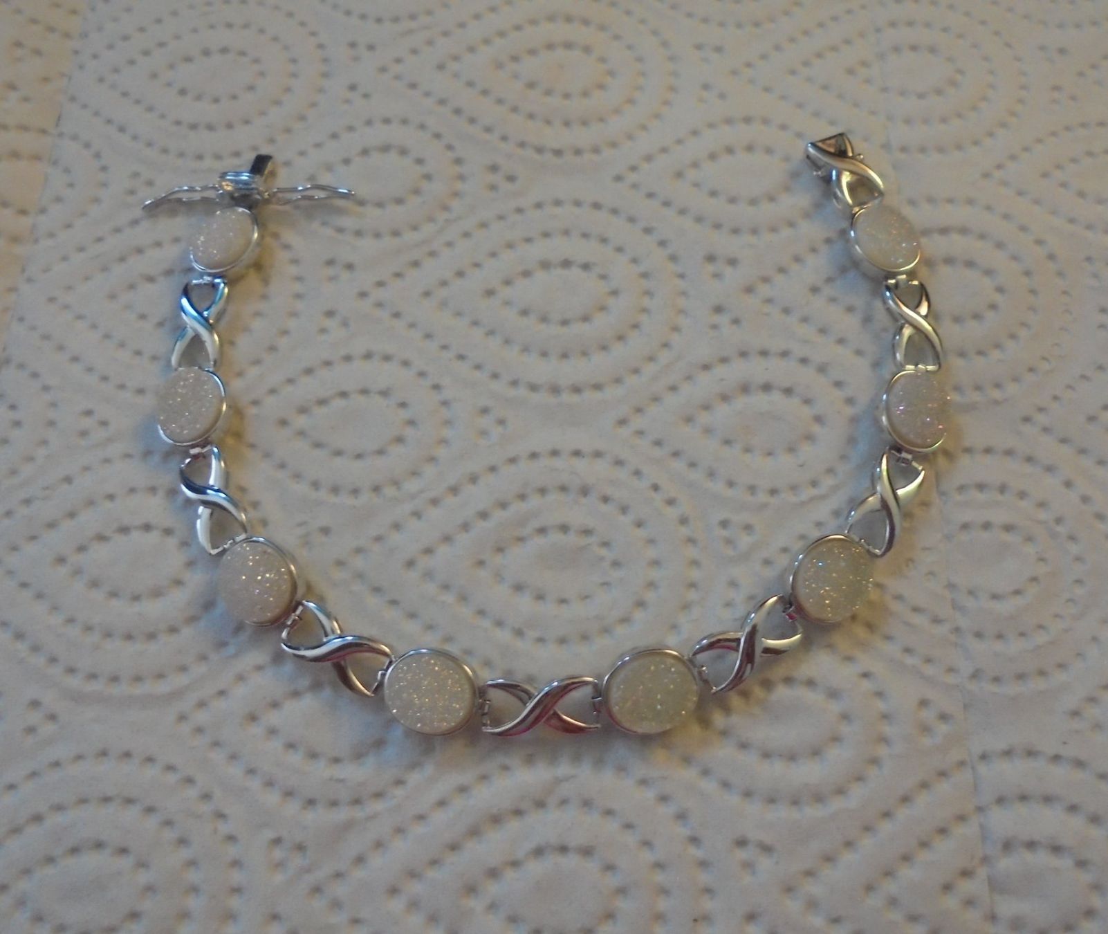 Armbänder & -reifen: Echtschmuck: Perlenschimmer-Glitzer-Quarz-Silberarmband – Neu (gemäss Beschreibung) aus Zuchwil von maumauchi 7