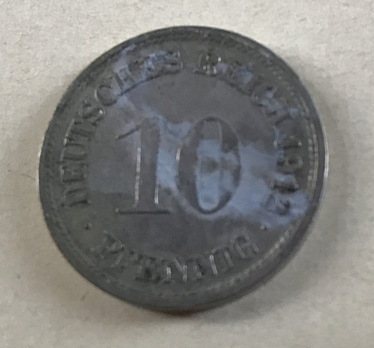 Alle Münzen: 10 PFENNIG DEUTSCHES REICH 1912 – Gebraucht aus Ostermundigen von wini63