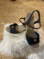 Sandales d'été marine à talons compense taille 39