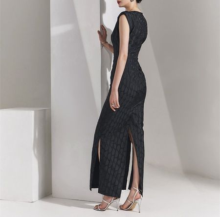 Kleid, Sommerkleid, Etuikleid, lang, schwarz, Gr. L **NEU**