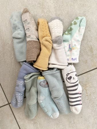 10 Paar warme Baby Noppen Socken Gr. 19-22. Naturaline, C&A