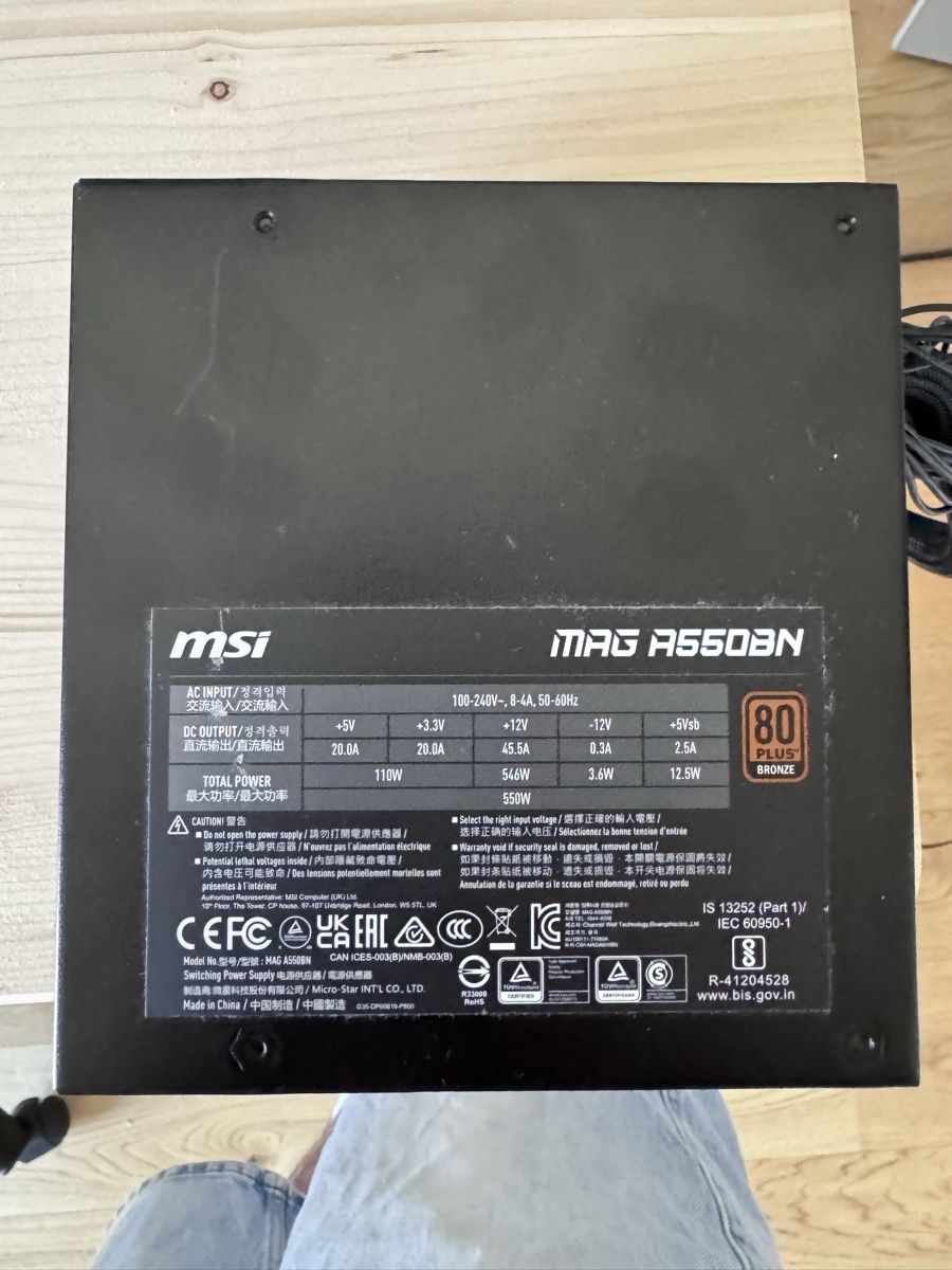 MSI Componenti elettronici: Alimentation MSI 550W – Usato da Villars-sur-Glâne venduto da nat_l7cf 2