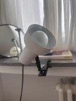 Vintage weisse Klemm-Spotlampe evtl. Stralux