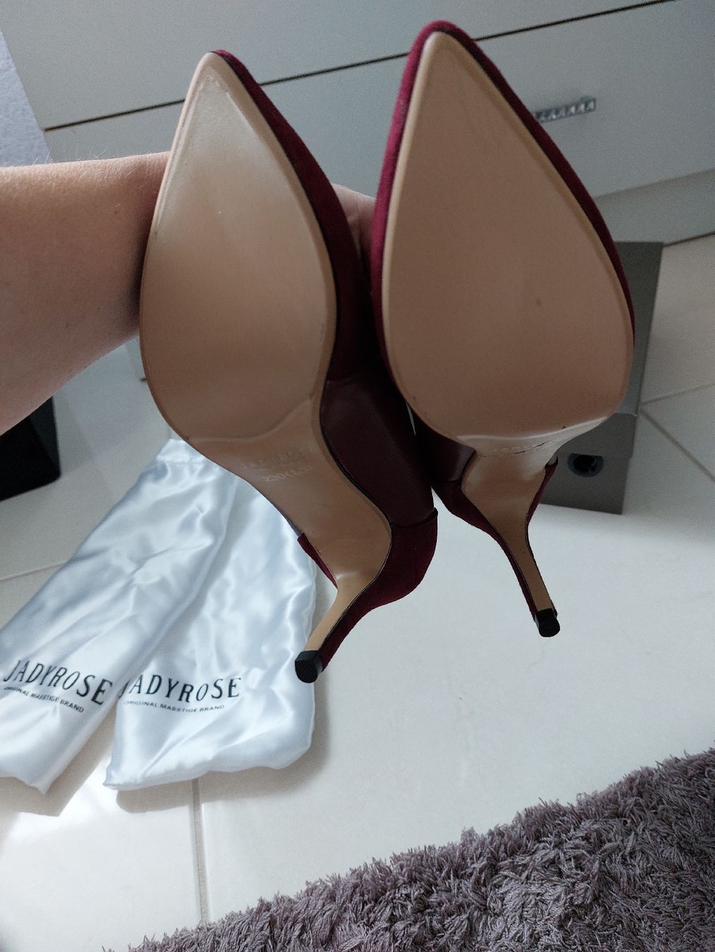 Scarpe da donna: Escarpin Jadyrose,bordeaux, cuir et daim véritable – Nuovo e nell'imballaggio originale da Formangueires venduto da Fabienne1974 5