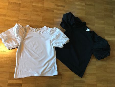 2 T-Shirt Gr S mit Puffärmeln