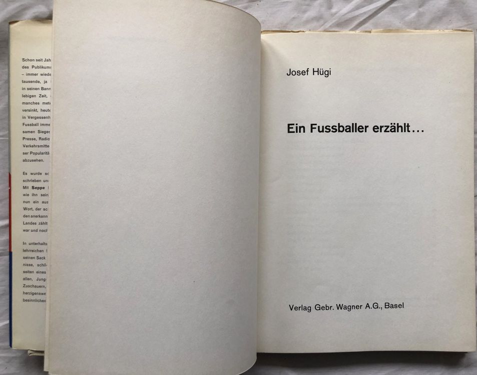 Josef Hügi Ein Fussballer erzählt Biografie Kaufen auf Ricardo