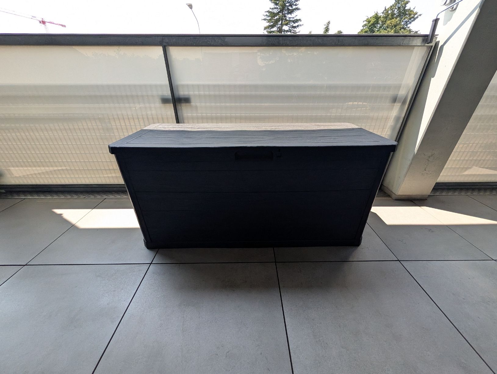 Auflagenboxen: Gartentruhe, schwarz – Gebraucht aus Zürich von Flawe559 2