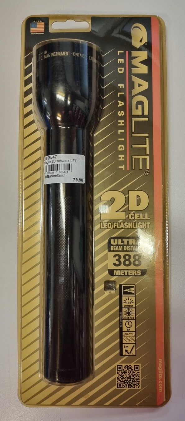 Lampade: Mag-Lite 2D schwarz LED – Nuovo e nell'imballaggio originale da Reinach AG venduto da hawegmbh