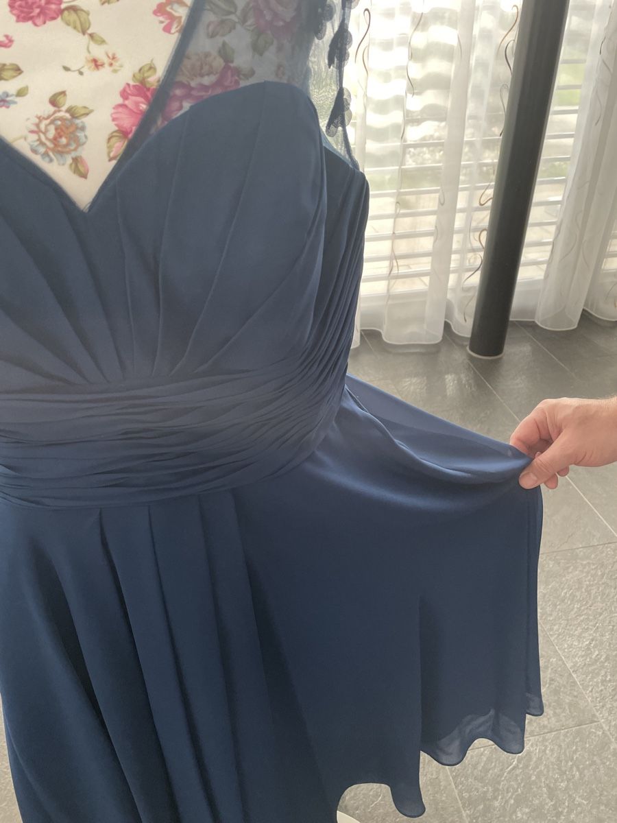 Vestiti: Cocktailkleid, Abendkleid, blauer Chiffon, Gr. 46 – Usato da Erlinsbach venduto da Clodot 5