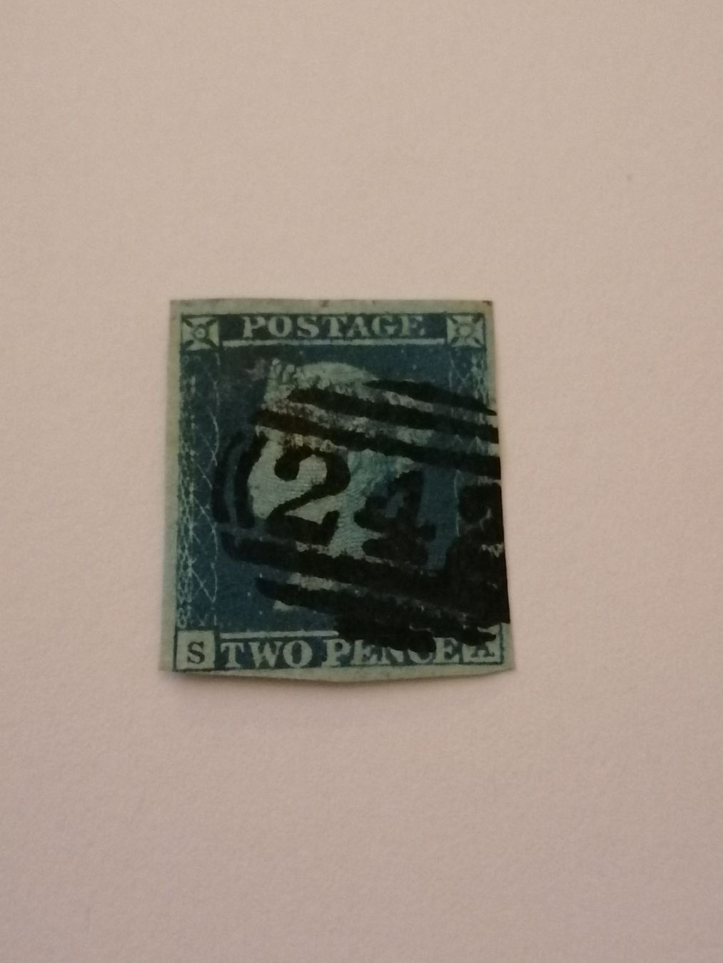 Tous les timbres: Two pence blue 1841, Platte 4  – D'occasion à Happerswil par tschergi