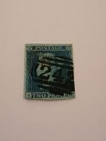 Two pence blue 1841, Platte 4 