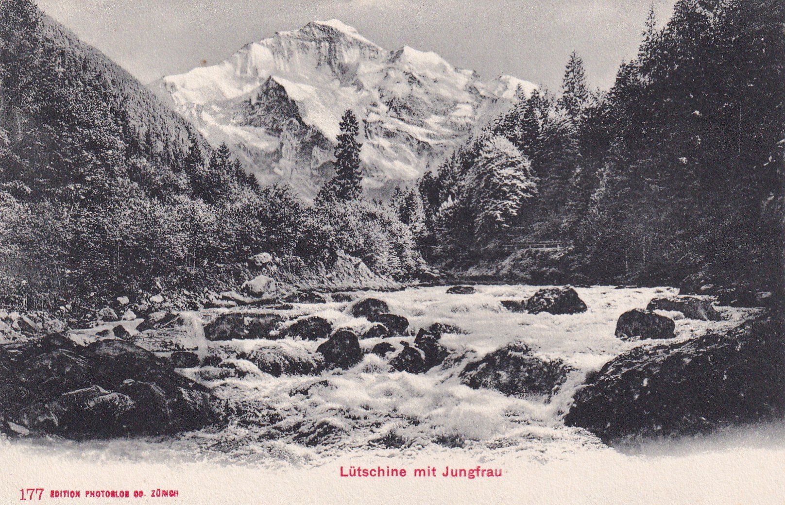 Cartoline postali: Lütschine mit Jungfrau N°177 – Usato da Cormoret venduto da Pascalll2001