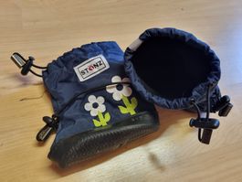 Stonz Booties blau mit Blumen Motiv, gefüttert M