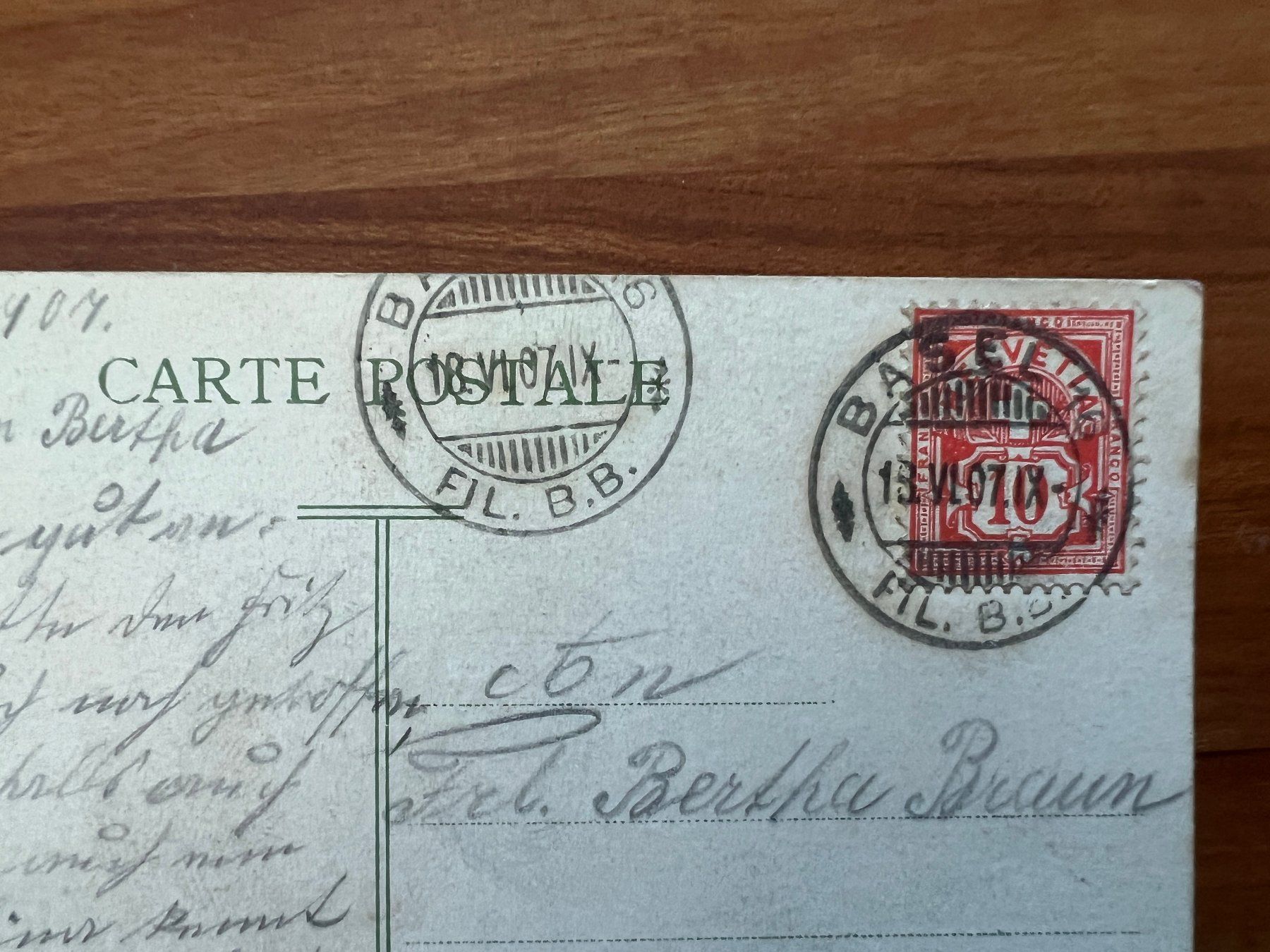 Cartoline postali: AK  1907  Basel    (G2079) – Usato da Hinwil venduto da Sidi4 1
