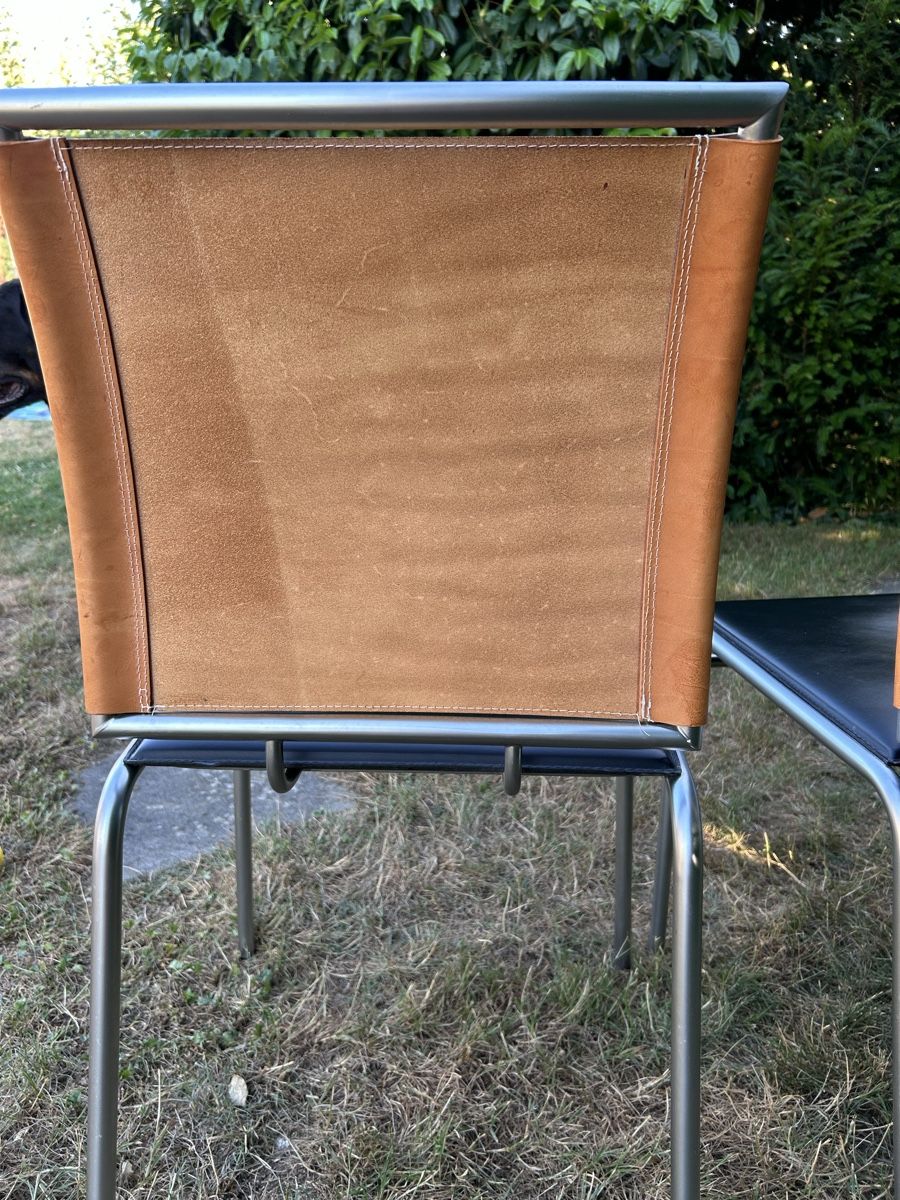 Pfister Stühle: 2 Lederstühle zweifarbig  – Gebraucht aus Murten von zia_6czz 4