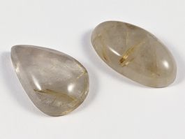 Rutilquarz Cabochon 2Stk. 25 und 24mm