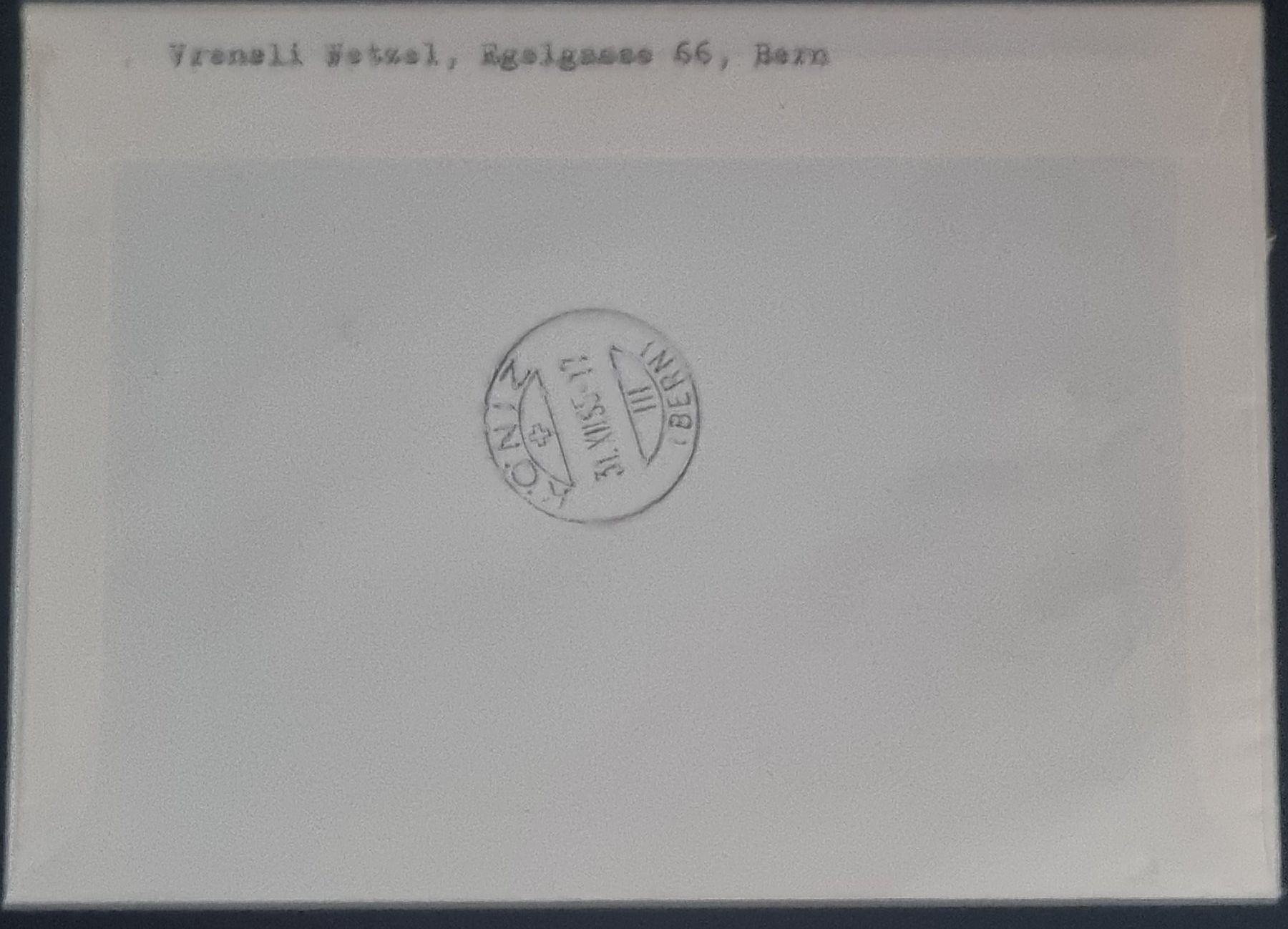 Alle Briefmarken: 1955 : Illustrierter Brief mit Block W35 – Gebraucht aus Gümligen von Geniusbuy 1