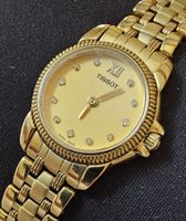 TISSOT mit Diamanten Vergoldet Saphirglas Elegante Damenuhr 