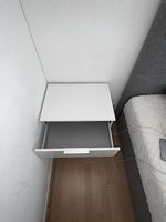 2x Weisser Nachttisch mit 3 Schubladen  52 × 51 × 38 cm