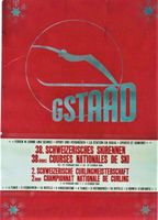 GSTAAD 38. SCHWEIZERISCHES SKIRENNEN + CURLING 1944 Plakat