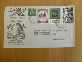 Indien Brief nach Magliaso Tessin 1980