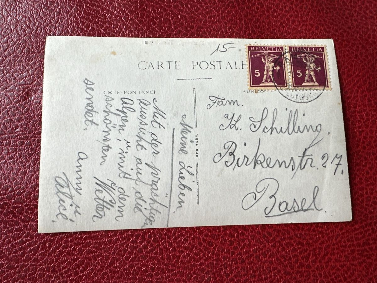Cartoline postali: Alte Postkarte  – Usato da Basel venduto da Marlise015 1