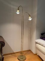 Stehlampe Messing 2 Lichter verstellbar guter Zustand