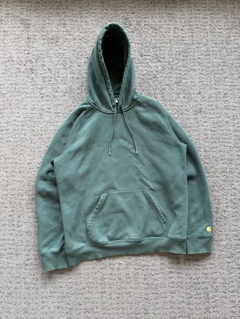 Sweat à capuche Carhartt WIP vert taille L état usagé