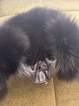 Pelzmütze aus Leder sehr warm