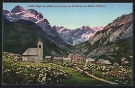 Meglisalp, Kapelle mit Altmann und Sänt