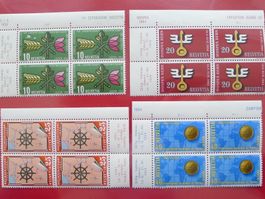 1954, Nr.316-319 (4er-Blöcke) postfr. ** +Ecktabs Kat: 50.-