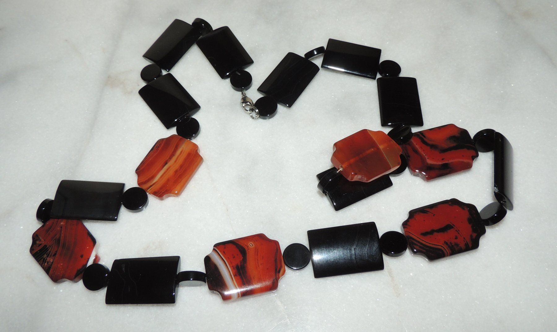 Ketten: EXKLUSIVE KETTE "STATEMENT" ONYX JASPIS 253 G 90 CM NEU – Neu (gemäss Beschreibung) aus Au ZH von FashionConsultant 3