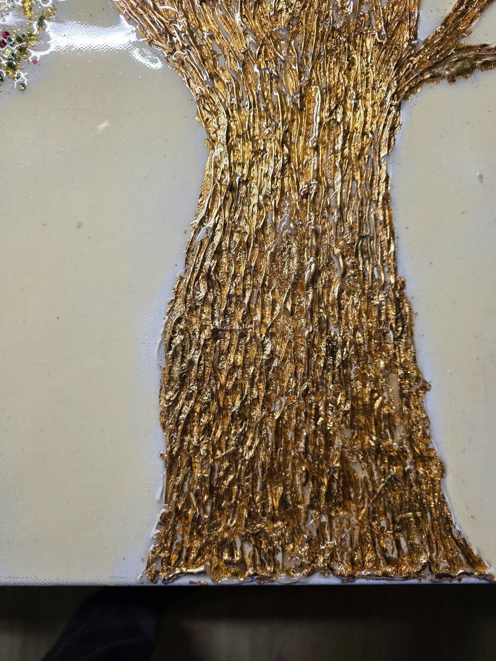 Dipinti: Glitzer Bild Gemälde Baum 70 x 51 cm – Usato da Walterswil BE venduto da Lonitti 2