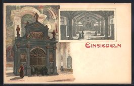 Litho Einsiedeln, Gnadenkapelle, Innenan