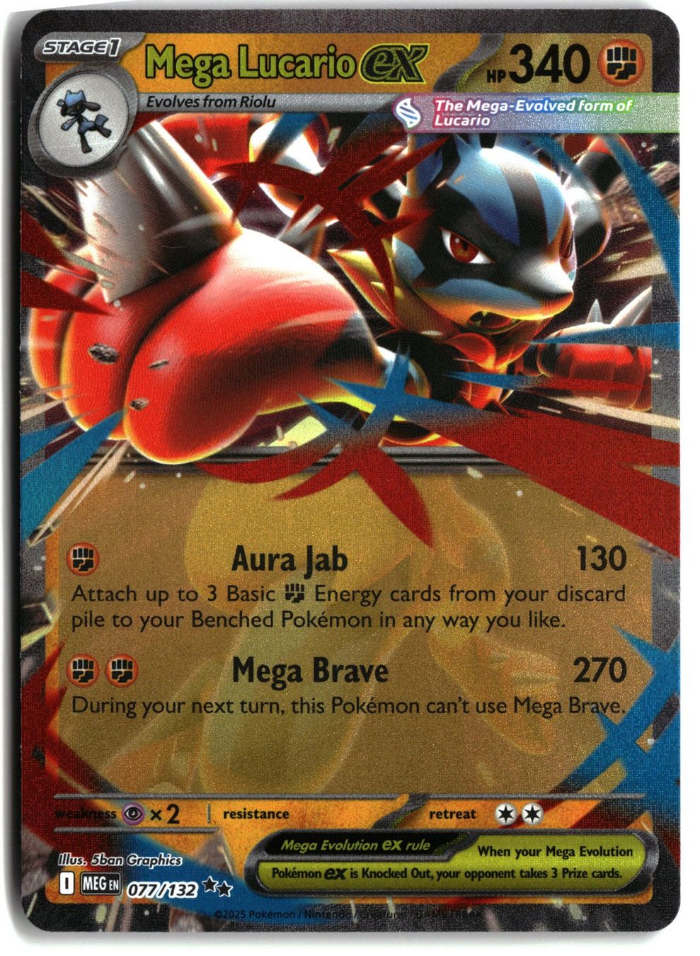 Pokémon Carte collezionabili: Mega Lucario ex #77 Pokemon Mega Evolution – Usato da Feuerthalen venduto da Plazatoys