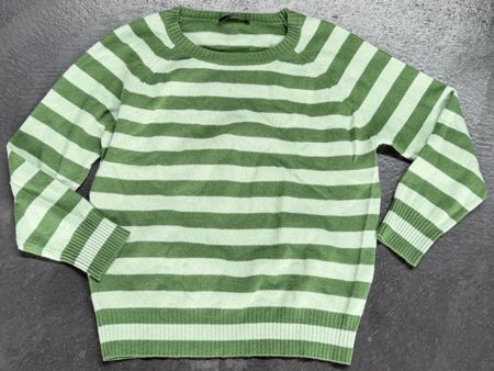 Max Mara Weekend Pullover, Grösse M, Grün gestreift