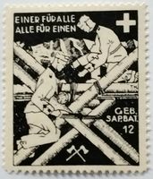 Soldatenmarke 2.WK, Sap Bat 12, weisses Papier, Wi Sap 44